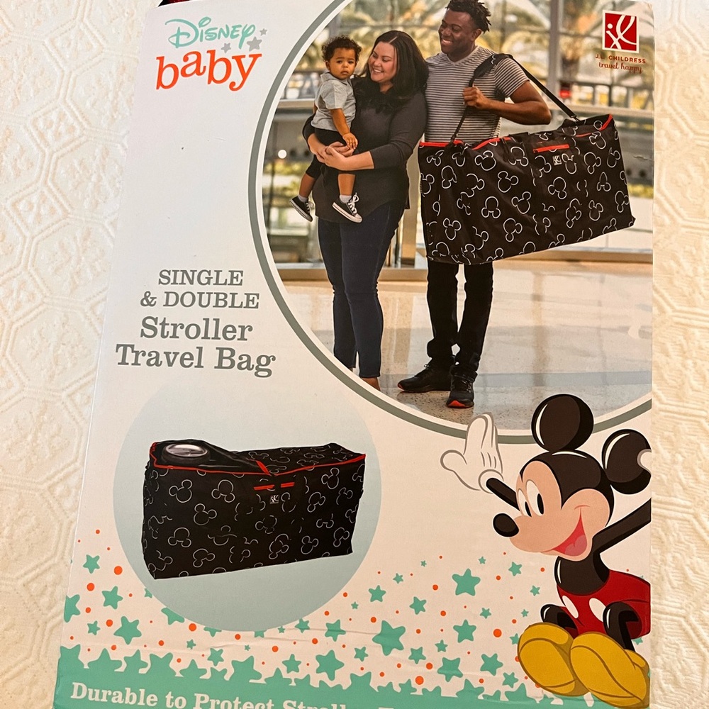 Disney Baby Stroller Travel Bag with Green and Orange Accents